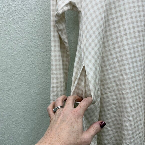 Omi Jo Well Dressed Wolf Vanilla Milk Gingham Plaid House Dress Set Girls size 8 - Picture 4 of 7